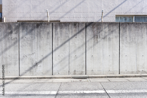 street wall background ,Industrial background, empty grunge urban street with warehouse brick wall