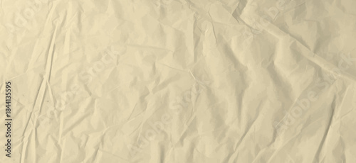 Old craft paper background showing brown cardboard texture with realistic folds and crumples. Vector surface perfect for vintage packaging or rustic decorative projects, collage
