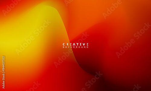 Abstract Dynamic Gradient Background. Soft Orange and Yellow Fluid Color Gradient. Design Template For ads, Banner, Poster, Cover, Web, Brochure, Wallpaper, and flyer. Vector