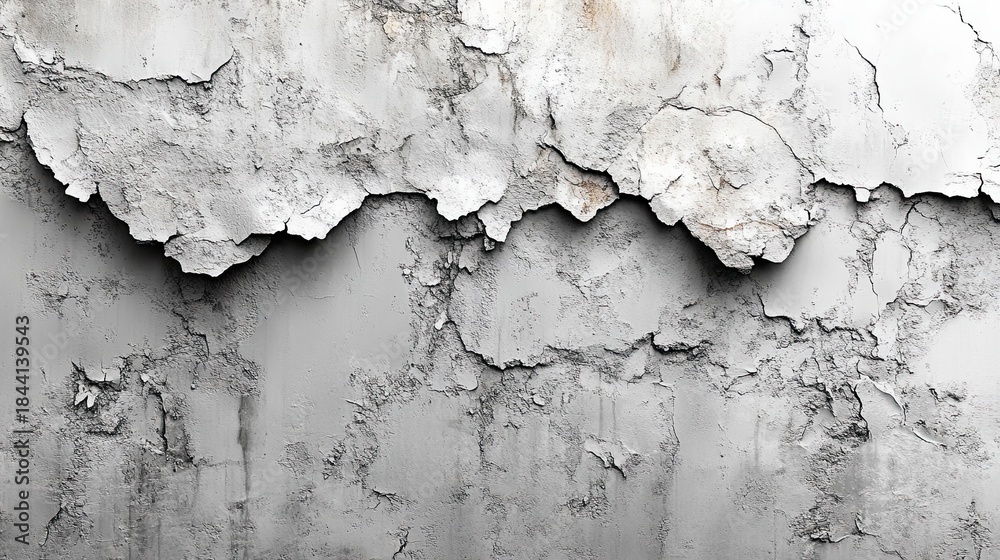 Obraz premium Gray Solid Background with Cracked Texture for Design Use