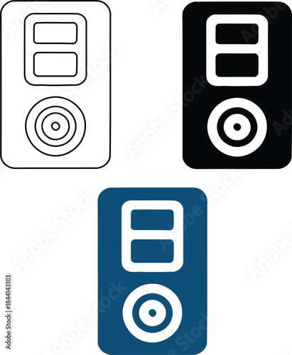 Portable Media Player Icons mp3 player music player