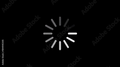 Rotating Loading Circle Animation on Black Background