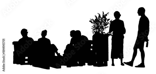 Group of young adults relaxing outdoors on a sunny day.