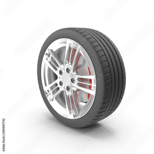 Car tire with rim