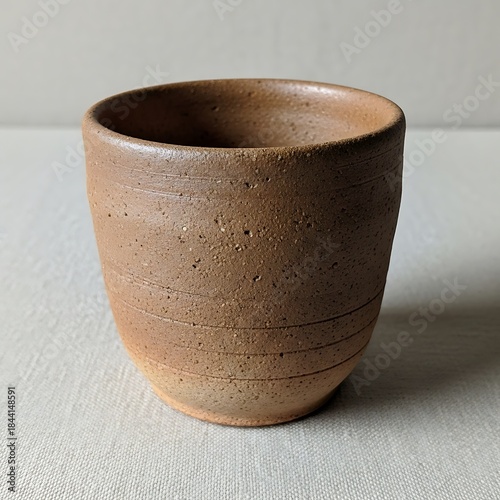 Wallpaper Mural Handcrafted stoneware cup with speckled texture and earthy brown tones Torontodigital.ca