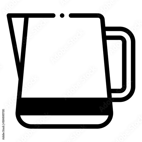 Steamed milk in a cup with foam, simple and smooth shape.