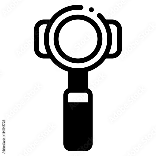 Simple vector icon of a coffee tamper tool.