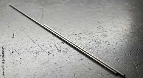 Wallpaper Mural Metal rods on a scratched surface hinting at industry or technology use Torontodigital.ca