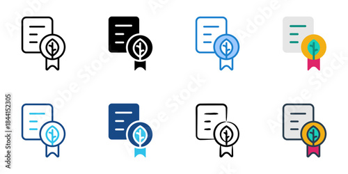 Environmental law icon set multiple style vector collection. Editable Stroke 
