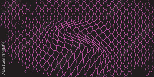 Purple fishnet texture. Seamless pattern for sportswear or soccer goals, volleyball nets, modern.