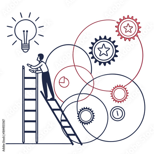 Skill Development Abstract Illustration  Minimal S (2) Vector Icon