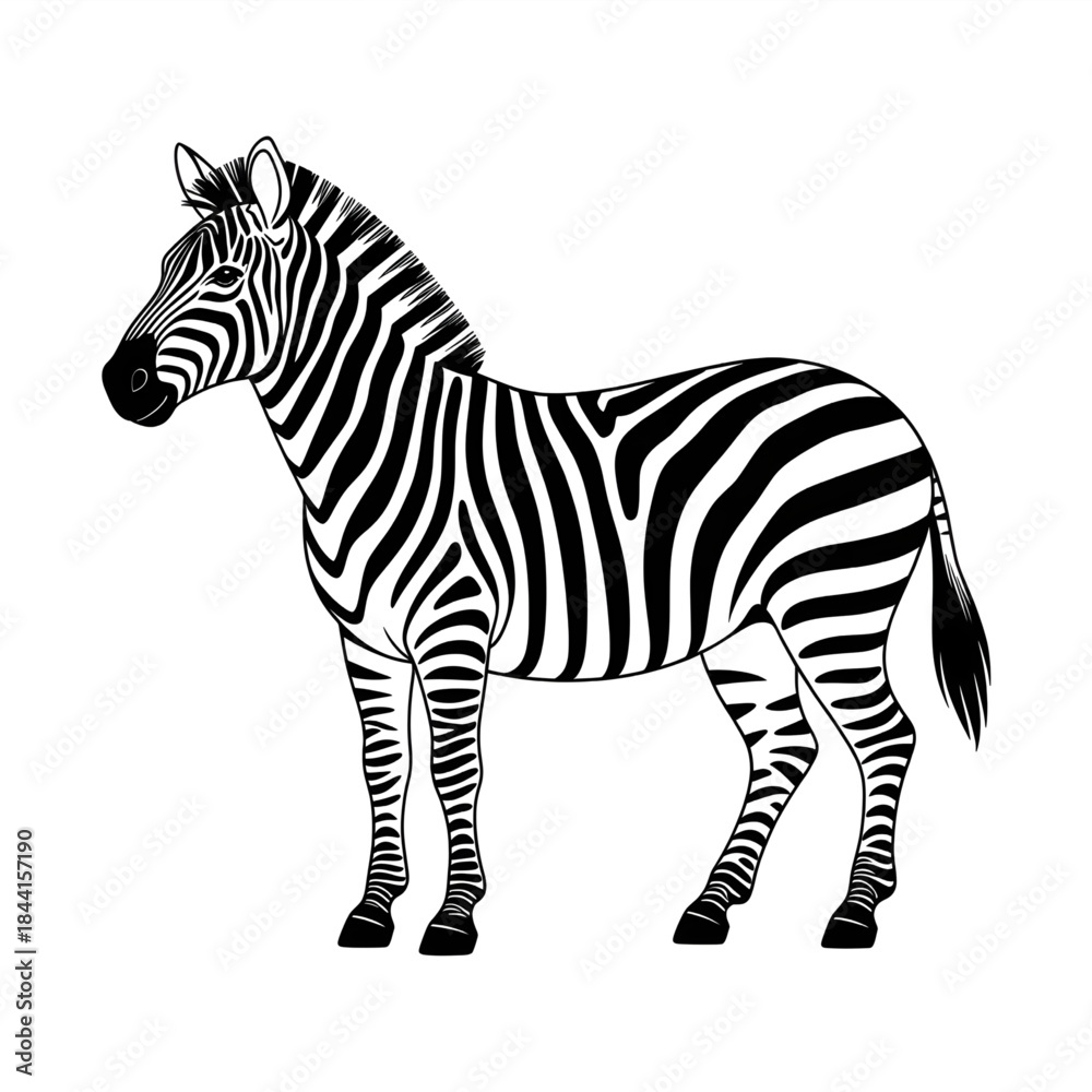 Fototapeta premium zebra isolated on white