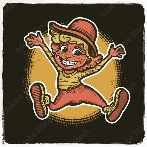 Happy Person Jumping with Glee