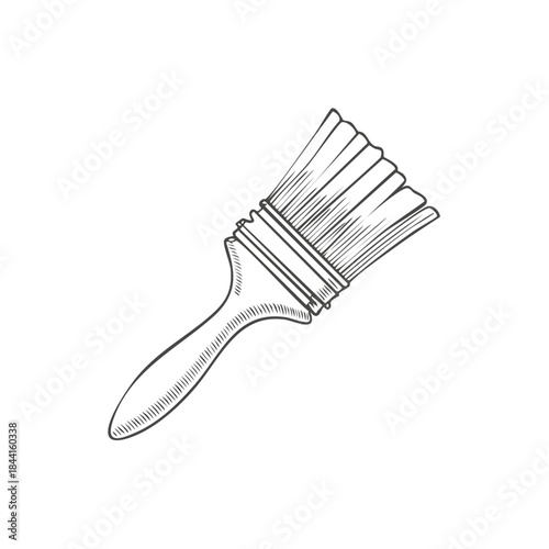 Paintbrush sketch illustration for art, design, renovation or decoration projects and design, flat vector