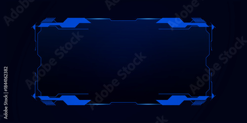 Sci fi futuristic user interface, HUD template frame design, Technology abstract background	
