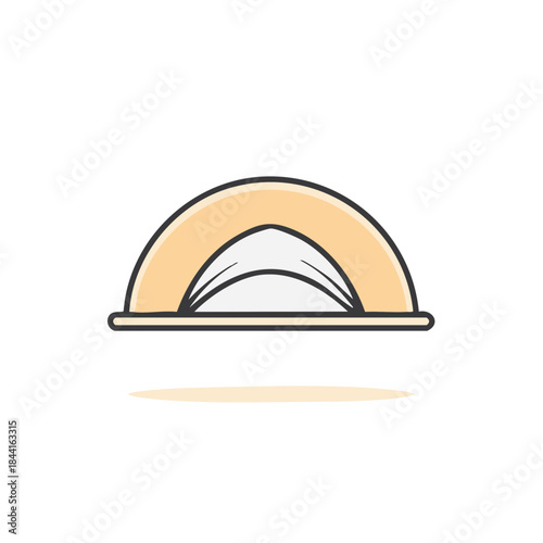 Simple Geometric Archway Design Element Isolated Vector Illustration