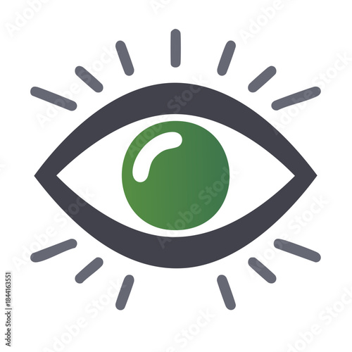 Stylized Eye Icon Surveillance Security Vision Sight Sight Illustration