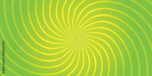 Simple green gradient horizontal plain background with bright starlight effect. Vector illustration.