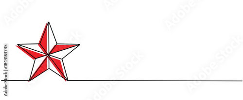 red white chritmas star decoration, starlight shining bright light ornament 