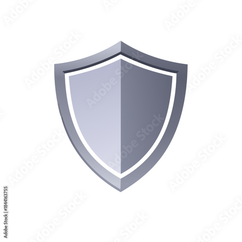 Metallic Shield Isolated Medieval Knight Armor Protection Security Safeguard Safety Symbol Emblem Defense Security