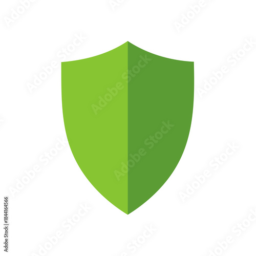 Green Shield Icon Depicts Protection, Security, Defense, and Guarding Safety on a Clean Backdrop