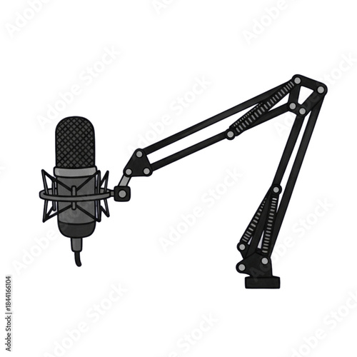 Professional Studio Microphone on Boom Arm.