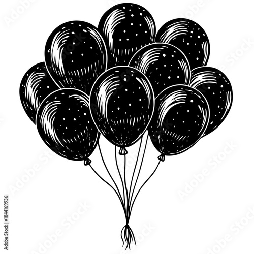Bunch of Balloons Illustration