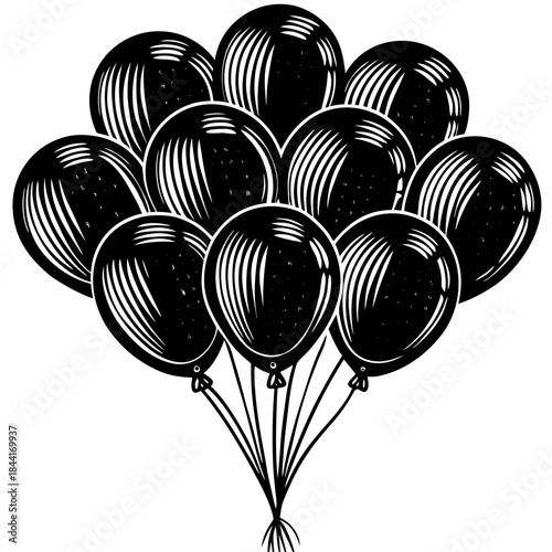 Bunch of Balloons Illustration