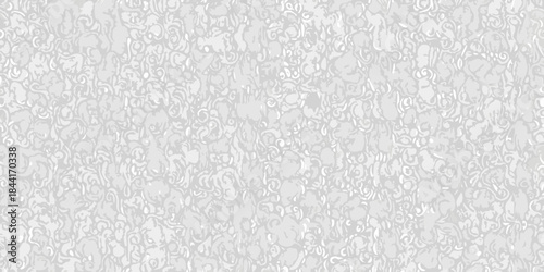 Seamless pattern of tiny whimsical cartoon creatures in shades of grey