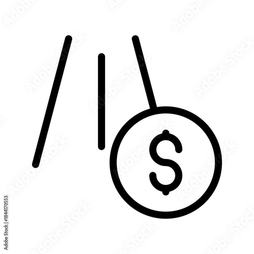 Creative Money Swing icon collection for financial balance, income fluctuation, economic risk and investment visuals