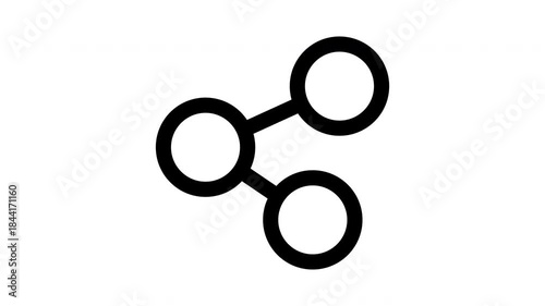 Share Network Icon Animation for Content Distribution, Social Media Interaction, and Digital Linking Tools