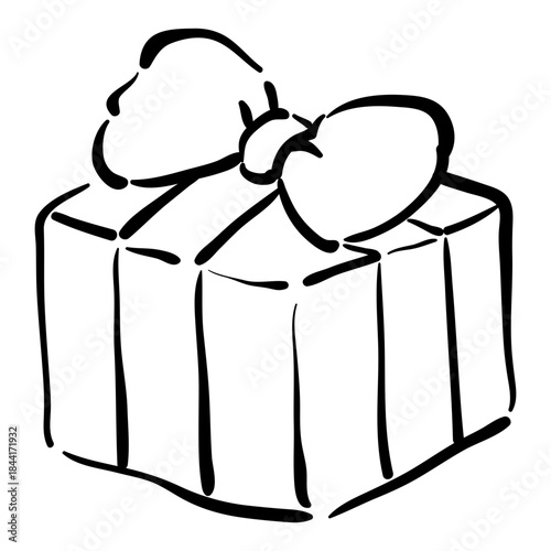 Hand-Drawn Gift Bow Illustration