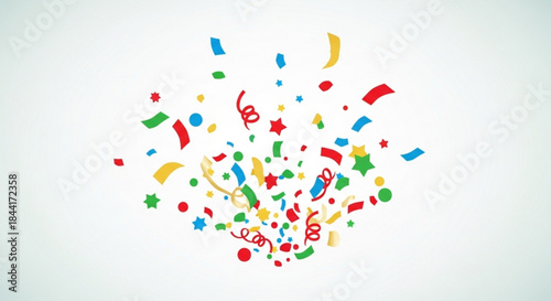 Abstract colorful explosion of paint splashes and brush strokes, representing dynamic creativity and artistic expression.