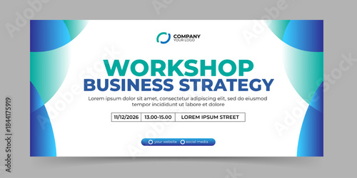 Workshop business banner design template