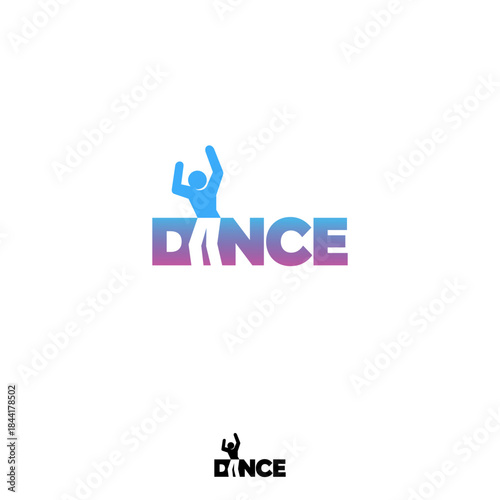 Dance Wordmark Logo - The dancing figure at letter A.