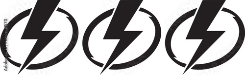 Triple lightning bolt logo