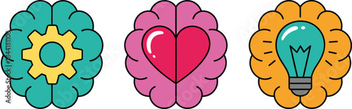 Seasonal weather icon set illustration, snowflake flower sun autumn leaf rain cloud symbols, minimal flat vector design for UI and apps