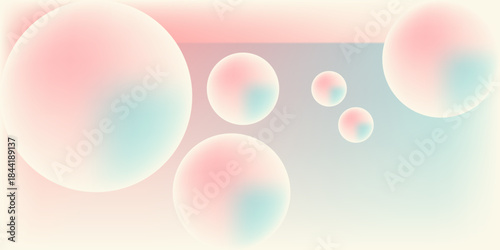 Dreamy Abstract Spheres Floating in Serene Pastel Hues – Minimalist Digital Art Backdrop for Creative Projects