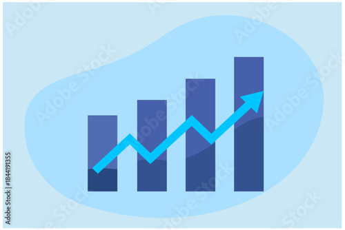Rrising profit growth graph with business man Investment profit growth, financial advisor. Make money to get rich or increase earning or income