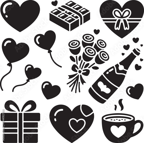 Element set for Valentine's Day