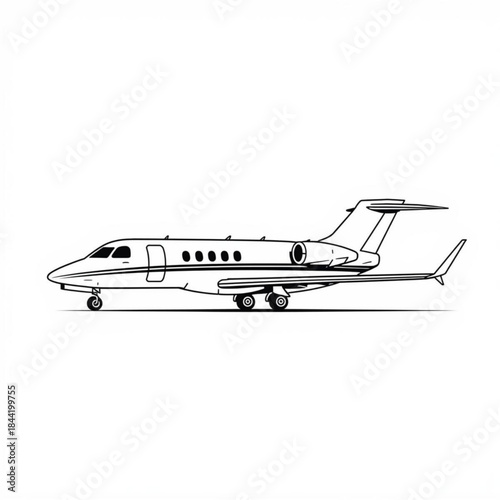 Luxury Jet: A sleek, modern private jet. it suggests exclusivity and the allure of travel and affluence.
