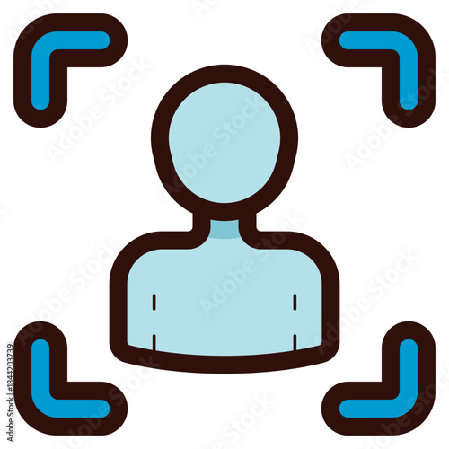facial recognition icon illustration