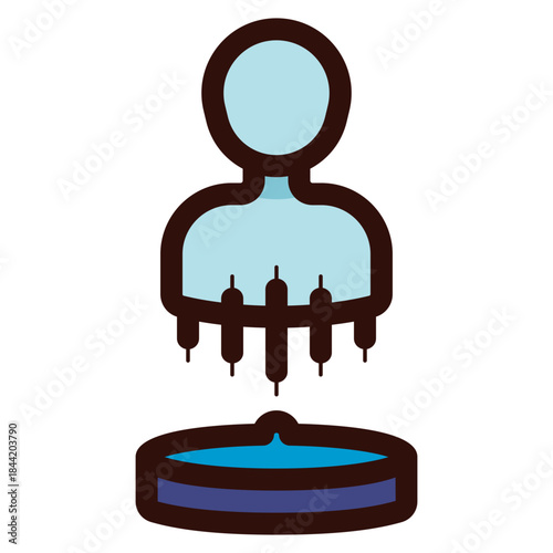 hologram technology icon illustration