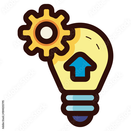 innovation of technology growth icon illustration
