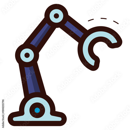 industrial robotic technology icon illustration