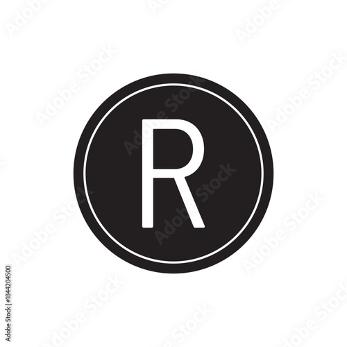Registered trademark icon vector illustration. Copyright mark symbol. Intellectual property sign PNG on transparent