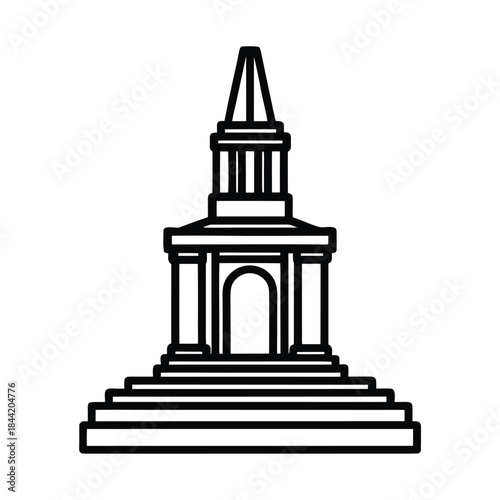 Old Monument Outline Icon