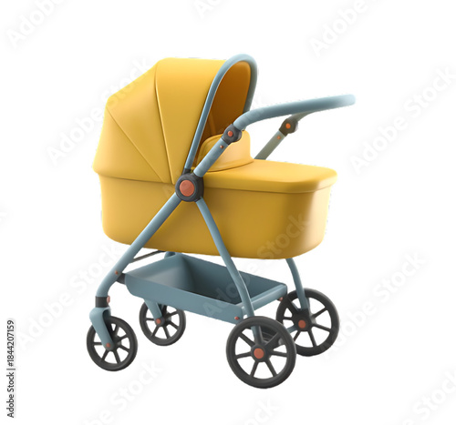  baby stroller illustration isolated