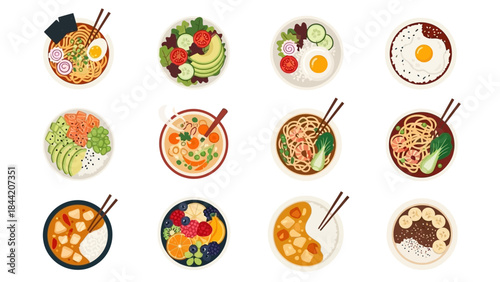 Delicious Variety of Healthy Meals and Dishes from Around the World