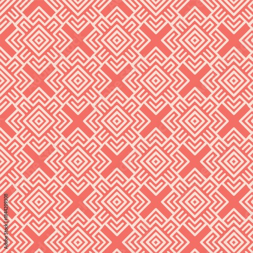 seamless pattern with red hearts